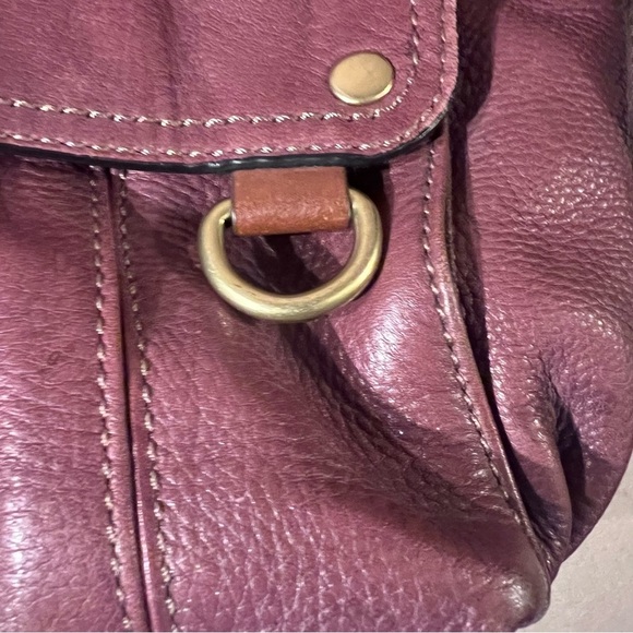 FOSSIL Brown Pebble Leather Morgan Traveler Crossbody Messenger Bag Purse Pocket - Picture 13 of 13